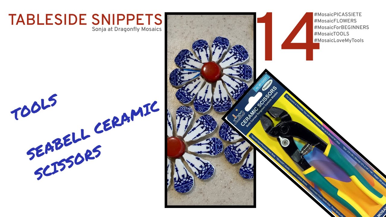 Fabulous SEABELL Ceramic Scissors make shaping petals from crockery super EASY.