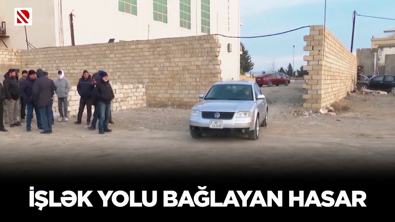 İşlək yolu bağlayan hasar - 