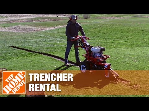 Trencher Rental The Home Depot Rental Youtube