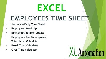 Employee Time sheet | Daily Break Time Calculate | Excel | VBA | Automation