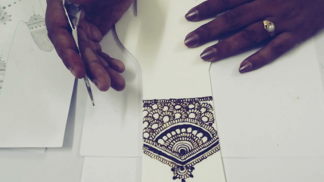 Basic Mehndi Training Part 08 Simple Mehndi Design Using Acrylic