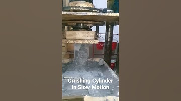 Crushing Cylinder in Slow Motion #cylinder #concrete #compressiontest