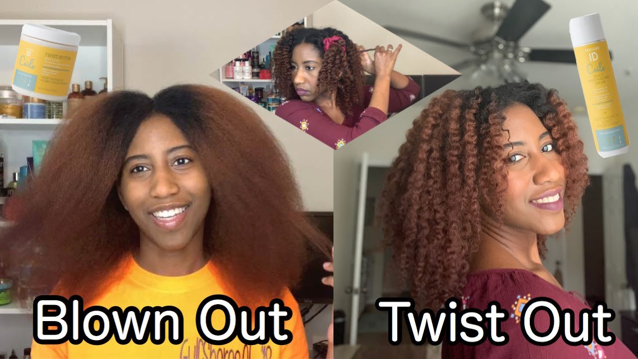 Using Texture ID Coils Collection To Style My Blown Out Twist Out.. And The Results Had Me SHOOK