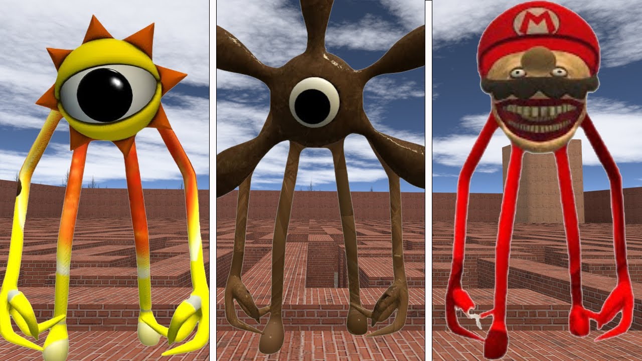 I Found Roblox Mr.sun Innyume Smiley's Stylized Nextbot vs Innyume Brown Smiley's In Garry's Mod