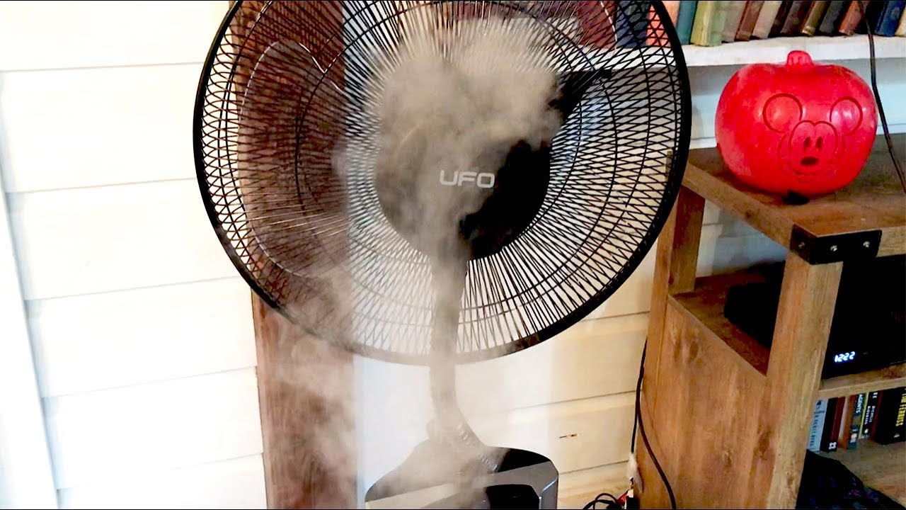 UFO Stand Fan with Mist and Ionizer blogger review - YouTube