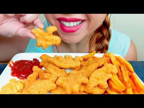 ASMR Dinosaur Chicken Nuggets 먹방 *No Talking* suellASMR