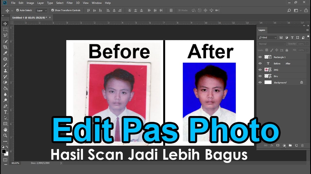 Cara Edit Pas Foto dan Ganti Warna Latar / Background 