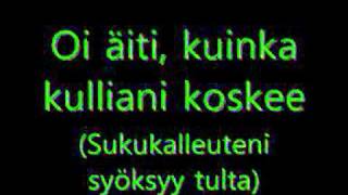 Video thumbnail of "Rautakanki - Äiti olen pannut Lyrics"