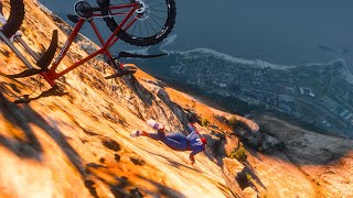 Gta 5 Spiderman - Downhill Bike Fails/Ragdolls #3 (Euphoria Physics | Funny Moments)