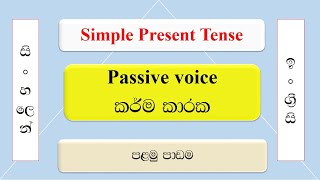 Passive Voice | Simple Present Tense | how to use the passive voice  in Sinhala