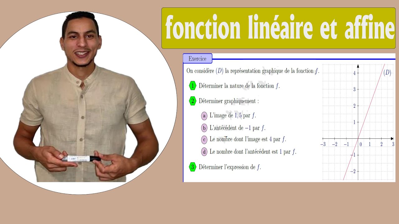 fonction linéaire et affine 3eme annee college exercices : exercice