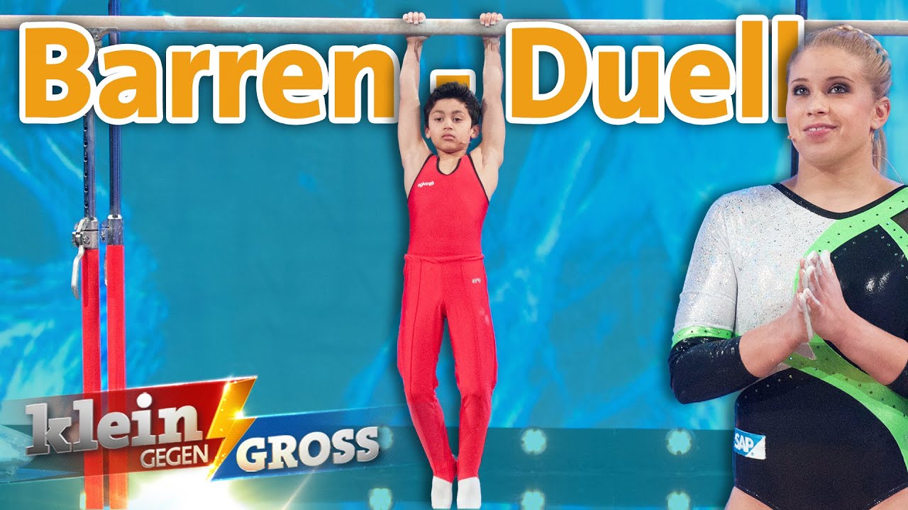 Wer schafft mehr Sprünge? Jonas (12) vs. Kunstturnerin Elisabeth Seitz | Klein gegen Groß