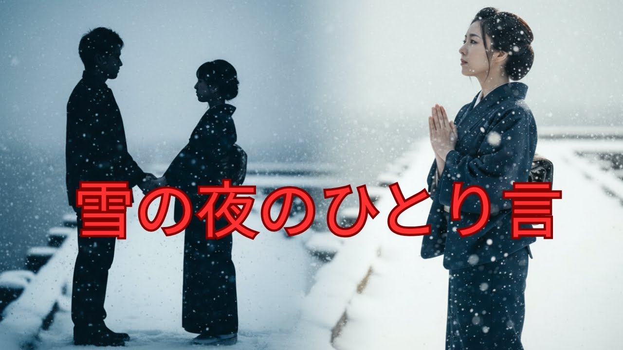 【演歌・歌謡曲】雪の夜のひとり言 ― 切なく、白い夜にこぼれる想いが心に染み入るAI演歌の世界をお楽しみください。