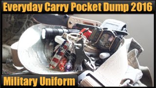 Everyday Carry Pocket Dump -- Military Uniform 2016 | Budget Bugout