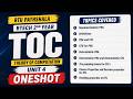 TOC Unit 4 One Shot 🔥 | PDA, CFL, Pumping Lemma | RTU B.Tech 4th Sem | Full Revision