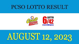 Lotto Results Today 9PM August 12, 2023 Saturday