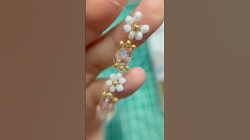 Daisy flower seed beads bracelet🌼 #beadedbracelet #diy #shortvideo #craft #handmadebracelet #shorts