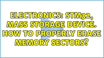 Electronics: STM32, mass storage device. how to properly erase memory sectors?