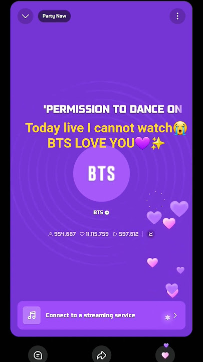 Today live😭'THOSE PURPLE HEART LIKES'•~•💜•~•/'Permission To Dance'🥰😇✨️.. #bts #btsmembers #btslive