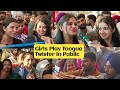 Girls Play Tongue Twister In Public | Saukan Saunkanay 2 Movie Promotion Event Mohali Cp67
