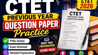 CTET PYQ 1| Previous Year Questions with Detailed Explanation | CTET Latest Pattern