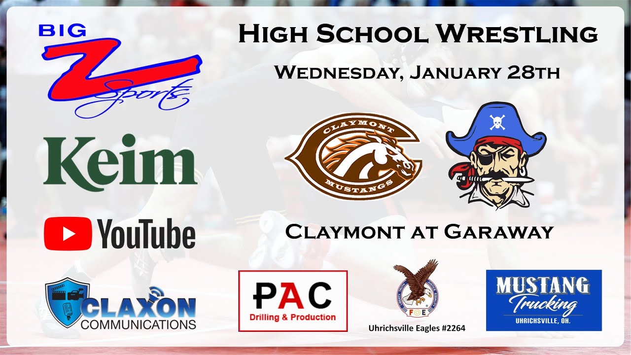 Claymont at Garaway - OHSAA Wrestling from BIG Z Sports
