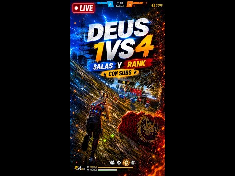 ¡DEUS SUBIENDO A GRAN MAESTRO 1VS4 EN DIRECTO! ☠️🔥 FREE FIRE