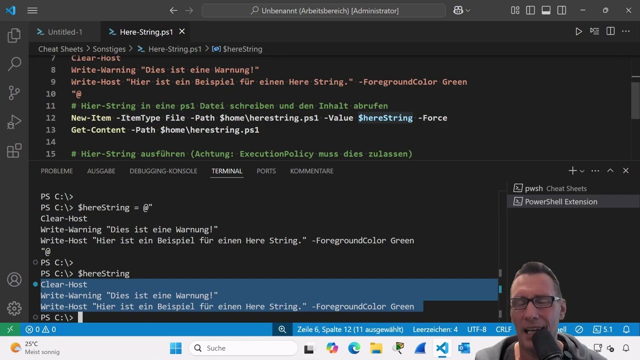 PowerShell: Was sind Here-Strings ?