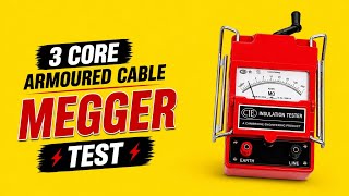 3 Core Armoured Cable Megger Test Practical | IR Testing Full Guide