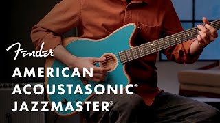Fender American Acoustasonic Jazzmaster Ocean Turquoise video