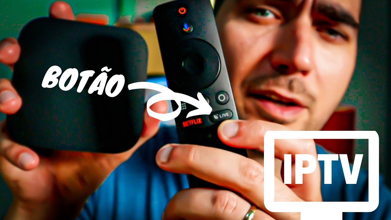 Botão Live Mi Box S 4K – IPTV ✅ com TVirl Android TV