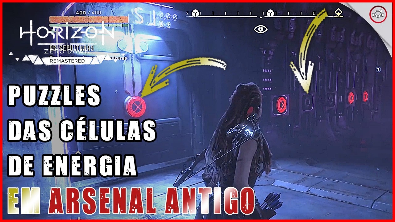 Miniatura do vídeo Horizon Zero Dawn Remastered, Puzzles das células de energia no Bunker + Poderosa armadura
