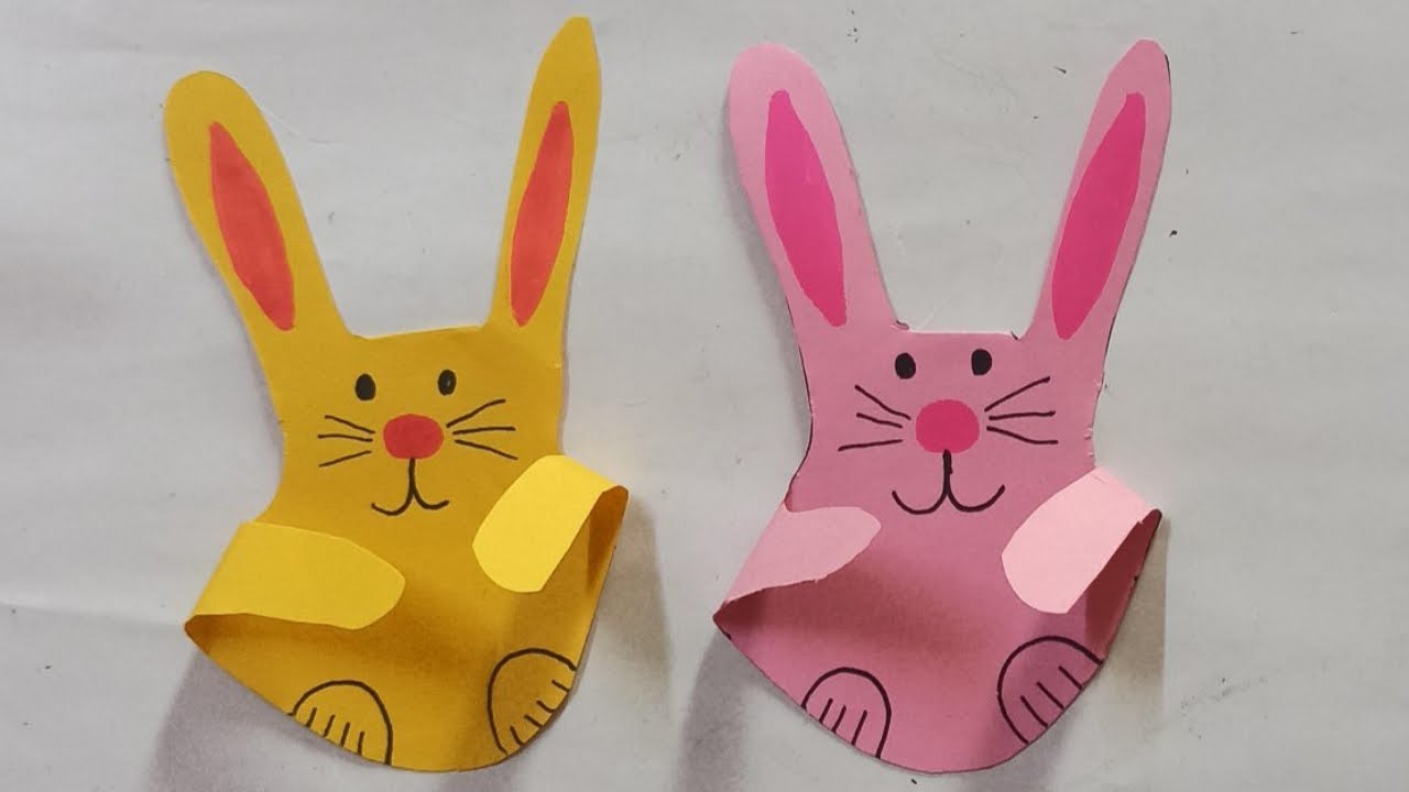How to Make Handprint Crafts/Cutie Bunny Paper Crafts/Easy Crafts for ...