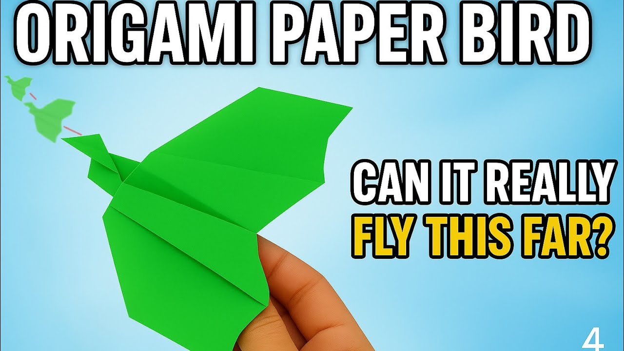 Amazing Origami Paper Bird | Easy Tutorial That Actually Flies Far | A4 Wonders