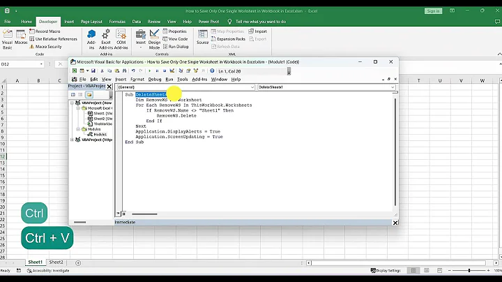 How to Save Only One Single Worksheet in Workbook in Excel