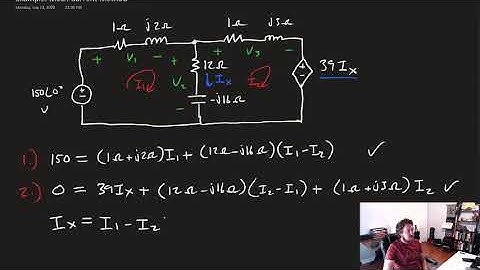 Example: The Mesh Current Method with Phasors