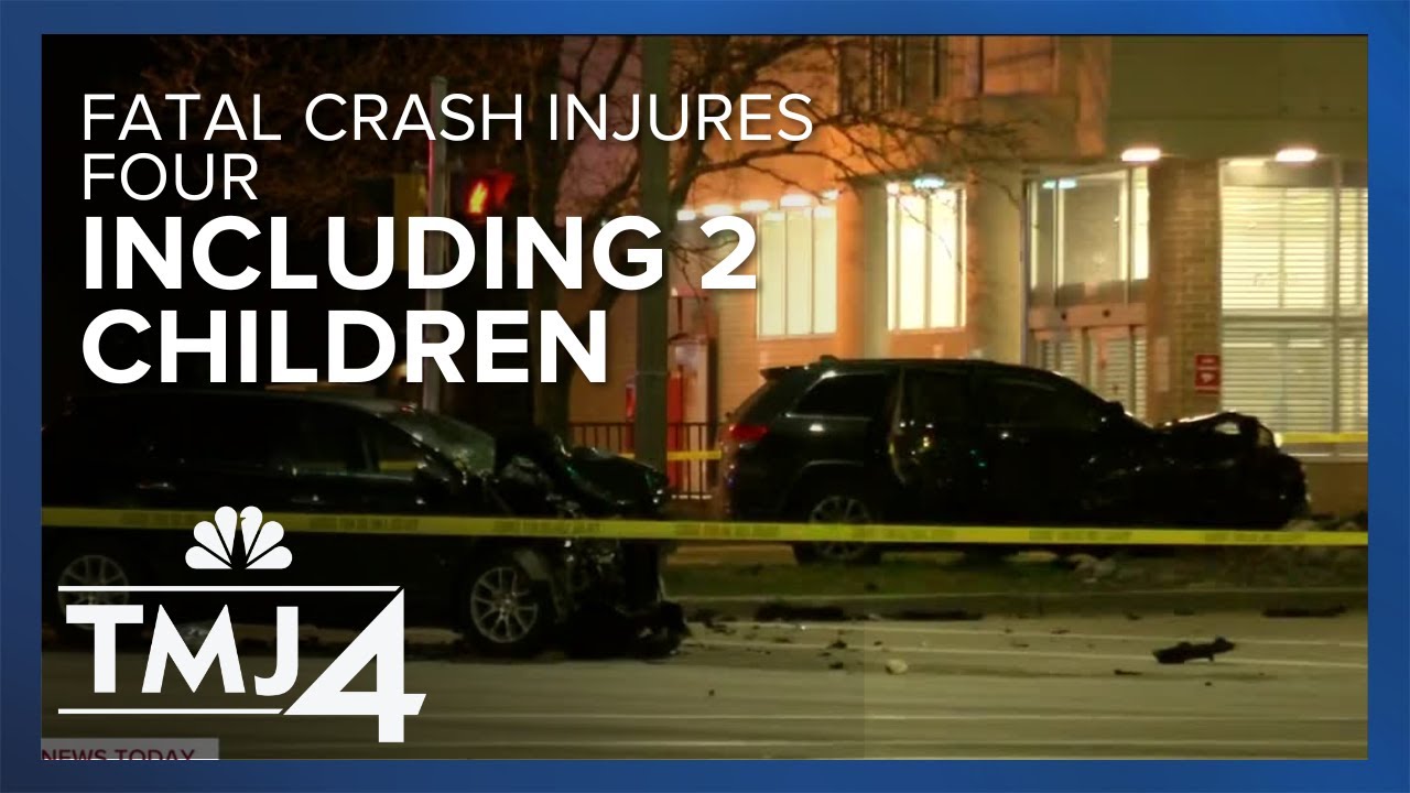 Crash leaves one person dead, four injured, including 2 children - YouTube