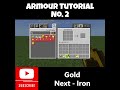Armour Tutorial 2 #minecraft #gaming #subscribe #shorts #viral #trending