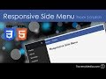 Responsive HTML & CSS Side Menu From Scratch