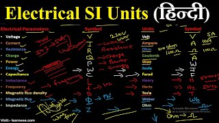 Electrical SI Units in Hindi, इलेक्ट्रिकल  SI यूनिट #SIUnit #LearnEEE