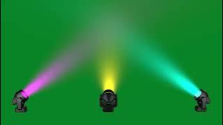 Colorful Concert Stage 3 Lights Green Screen Video Background | 3 Color Stage Light Green Screen