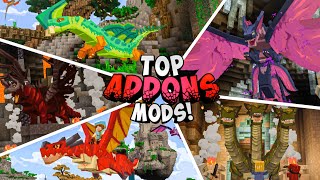 🙀EL mejor ADDON-MOD survival de DRAGONES para MINECRAFT PE 1.20/1.21🙀