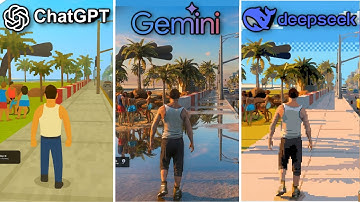 ChatGPT vs Gemini vs Deepseek Create GTA 6 From Scratch