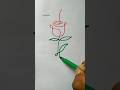 Simple Drawing | One Line Drawing #shorts #drawing #art #fyp #youtubeshorts #doodleart