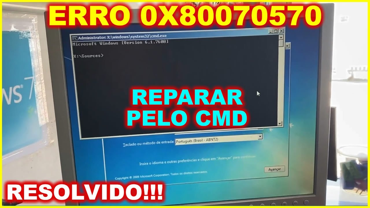 Como Reparar o ERRO 0X80070570 no HD ou SSD - falha na instalação do Windows