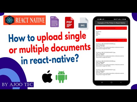 How to upload single or multiple documents in react-native?  || in Hindi