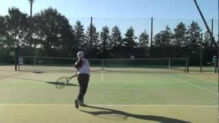 20111226 11-Year Old Angelyna Tatsuko High Forehand at Keio Winter Junior