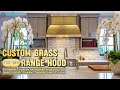 Fobest Custom Brass Range Hood with Stainless Steel Accent FSS 189 #rangehood #kitchenhood #custom