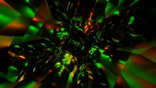 VJ LOOP NEON Glowing Abstract Background Video 4k Green Orange Calm ASMR Mandala Screensaver