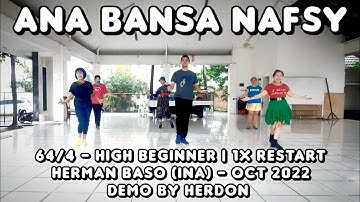 Ana Bansa Nafsy Line Dance | High Beginner | Herman Baso (INA) | HerDon Selasa Pagi